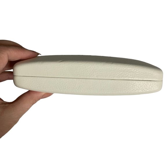 Versace Glasses Hard Case Clamshell Cream Authentic Microfiber Cleaning Cloth - Picture 3 of 8